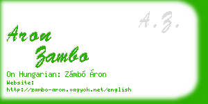 aron zambo business card