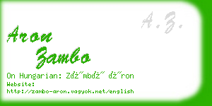 aron zambo business card